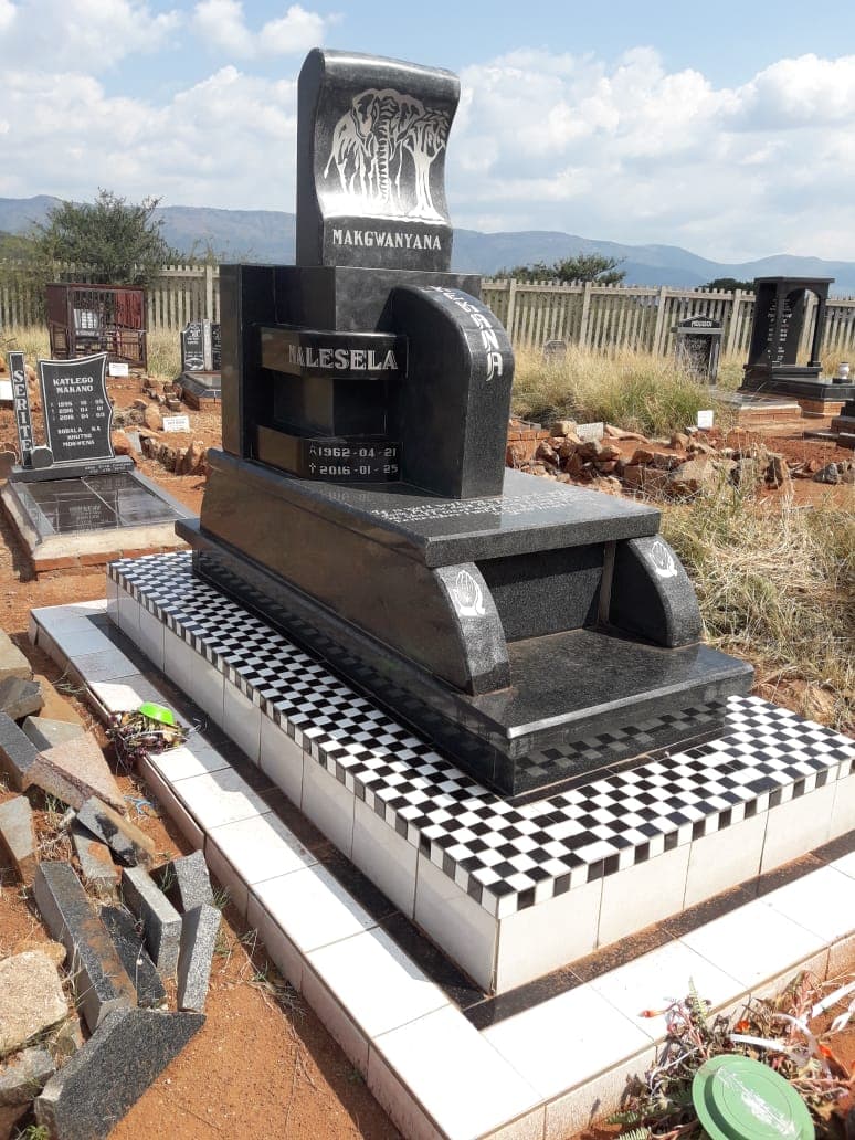 Memorial tombstone arranged by Mashishi